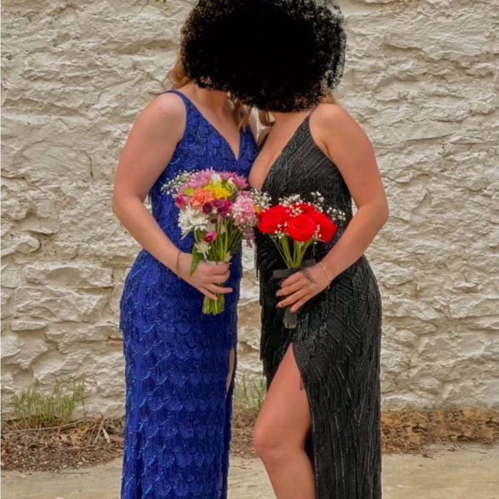 Sherri Hill Blue Prom Dress